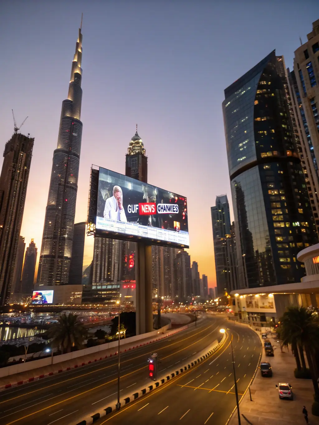 A modern cityscape of Dubai, United Arab Emirates, featuring the Burj Khalifa and luxury yachts in the harbor, highlighting Middle Eastern destinations available through Milajet Havacilik.